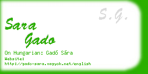 sara gado business card